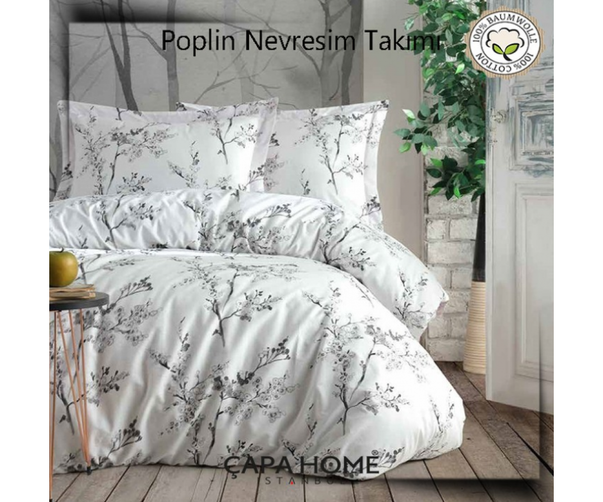 Çapa Home Poplin Nevresim Takımı %100 pamuk